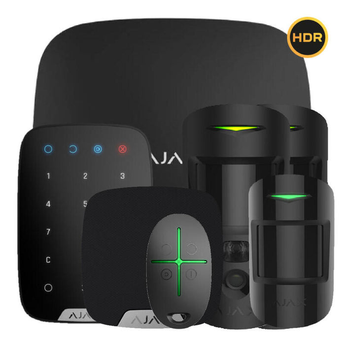 Ajax Hub2kit-Mp-Pro-Hdr-Bl1 Kit Ajax Negro. Hub 2 + 2motioncam-Hdr + Motionprotect + Spacecontrol + Keypad + Homesiren