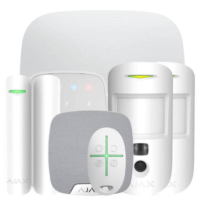 Ajax Hub2kit2g-Dp-Phod-Sc-Wh Kit Ajax Blanco. Hub2 + 2motioncamphod + Doorprotect Plus + Spacecontrol + Keypad + Homesiren