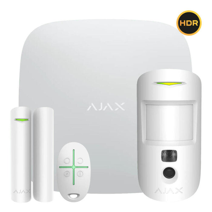 Ajax Starterkit-Cam-Hdr-Wh Ajax Starterkit Cam Blanco. Hub 2 2g + Motioncam-Hdr + Doorprotect + Spacecontrol