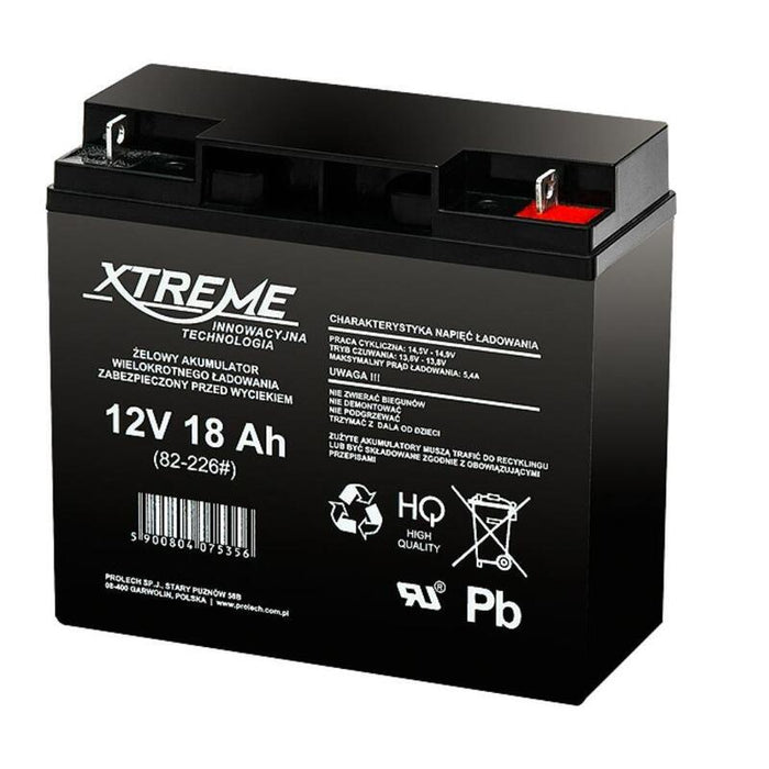 Akumulator Zelowy 12v 18ah Xtreme