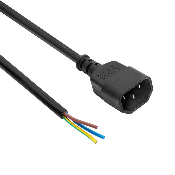 Akyga Cable De Alimentacion With Open Tin Ak-Ot-10c Cu 3x1mm Iec C14 3m