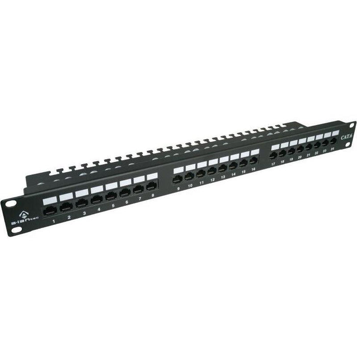 Alantec Pk001 Panel De Conexión Utp Cat.6, 24 Puertos Lsa Con Estante 1u 19"