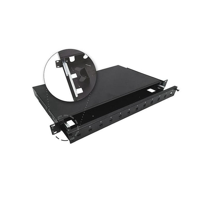 Alantec Przelacznica Swiatlowodowa Teleskopowa 12xsc Simplex / 12xlc Duplex 19" 1u Z Akcesoriami Montazowymi (Dlawiki, Opaski) (Fop-1u-12scs-C-P)
