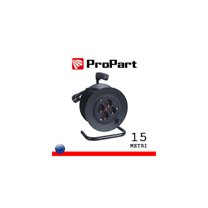 Alargador Enrollable De 4 Tomas Shucko 15metros