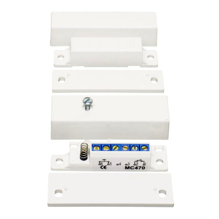 Alarmtech Mc470 Contacto Magnético De Superficie. Nc. Tamper. Conexión Por Tornillo. G3
