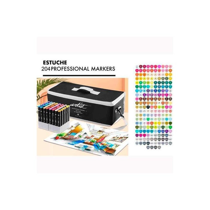 Alex Bog Rotuladores Luxury Canvas Gama Artist Estuche Maletín De 204 C/Surtidos