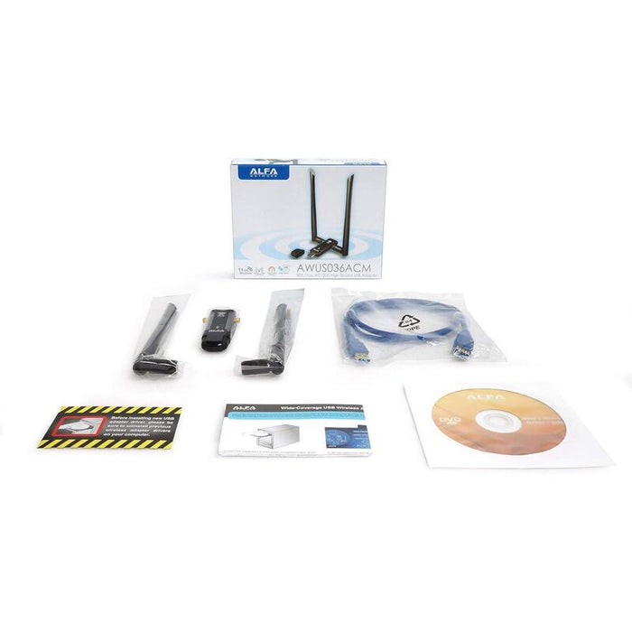 Alfa Network Adaptador Wi-Fi Inalámbrico Ac1200 Usb Con Antena Externa 1200mbps