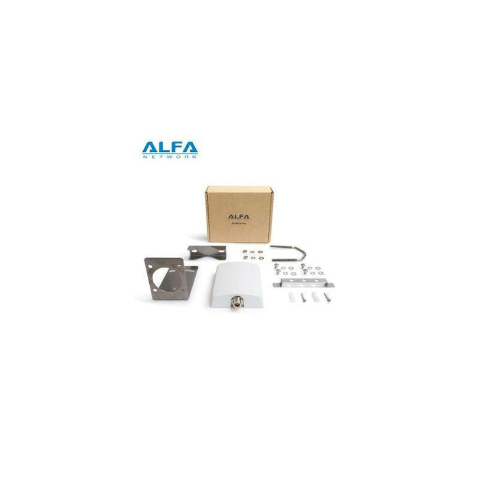 Alfa Network Apa-L2410a-P - Antena Wifi De Panel De 2.4 Ghz 10dbi Direccional, Con Kit De Montaje L-Mount (Instalaci&Oacute N En M&Aacute Stil Y Muro)