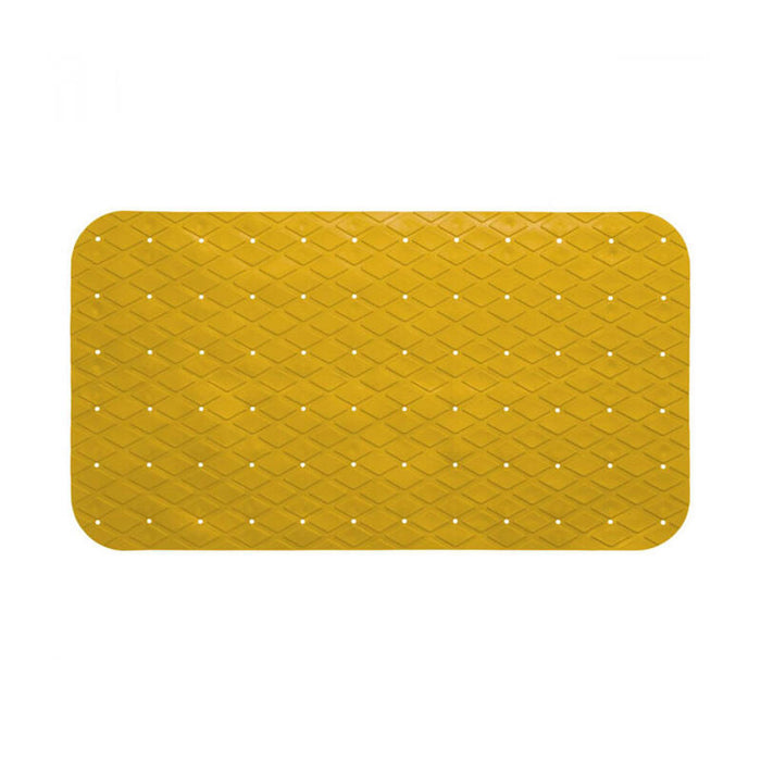 Alfombra De Ducha Interior Rectangular Antideslizante Mostaza 69x39cm