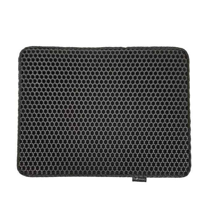 Alfombrilla Diamentiq Rectangular Negra Para Bandeja Sanitaria De Gato - 45 X 60 Cm