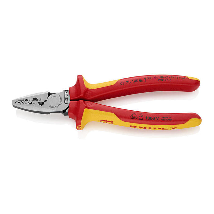 Alicates Para Entallar Punteras 180x56x28mm 9778180 Knipex