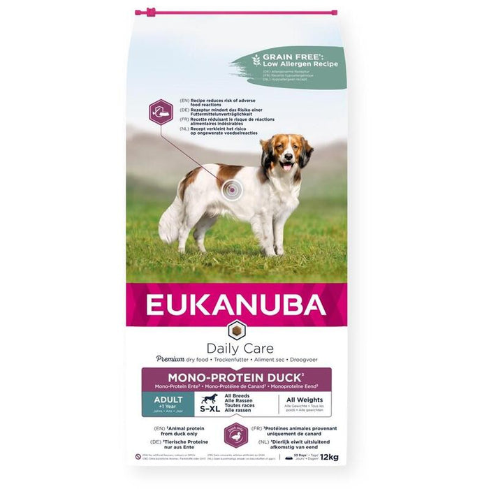 Alimento Seco Para Perros Eukanuba Daily Care Mono-Protein Adult All Breed Duck  12kg