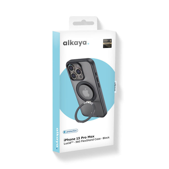 Alkaya Lucid 360 Flexstand Funda Con Magsafe Para Iphone 13 Pro Max Negro