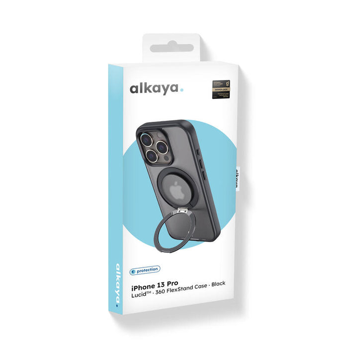 Alkaya Lucid 360 Flexstand Funda Con Magsafe Para Iphone 13 Pro Negro