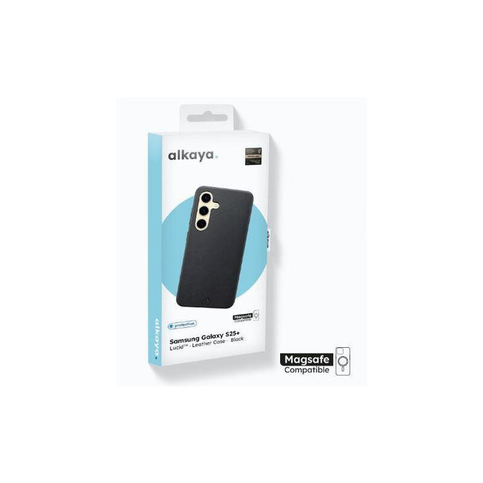 Alkaya Lucid Magsafe Handy Funda Intellig. Leder Samsung Galaxy S25+, Negro