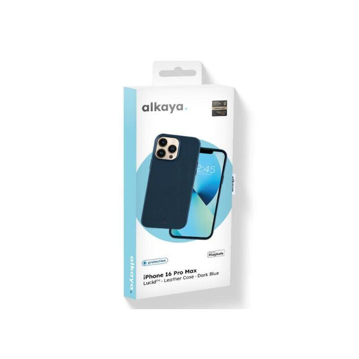 Alkaya Lucid Magsafe Schutzhülle Intelligentes Leder Iphone 16 Pro Max, Dunkelb