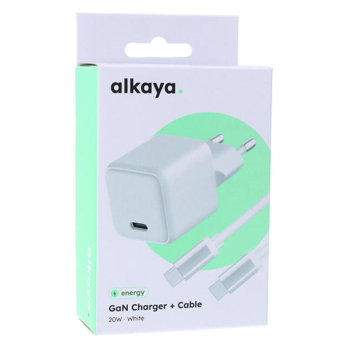 Alkaya Nexus Speed Flex Charger Set Gan Technologie 20w Blanco