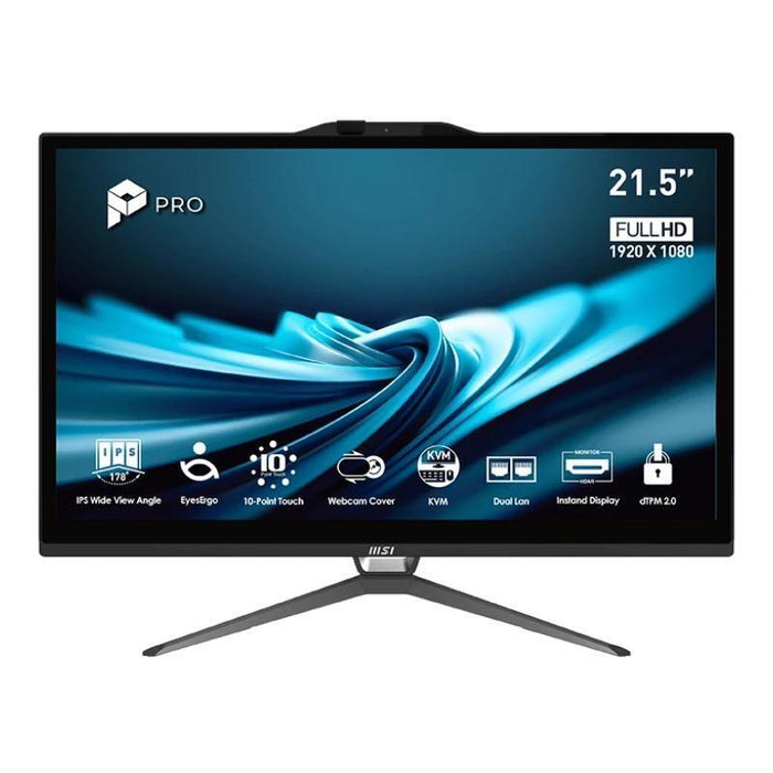 All In One  Msi Pro Ap222t-496eu I3-14100 8gb 256 Dos 22"Tac.N