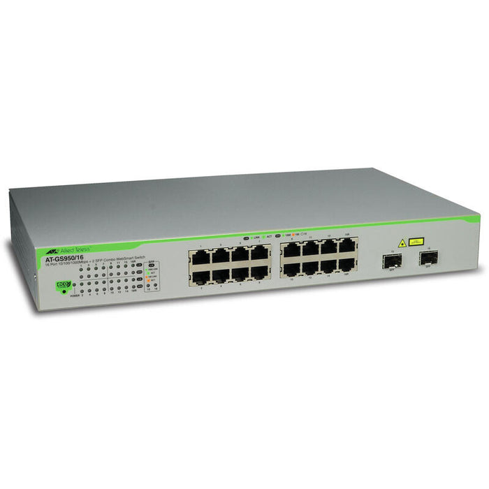 Allied 16x Port X10/100/1000baset Websmart Switch With 2 Unpopulated Sfp Bays