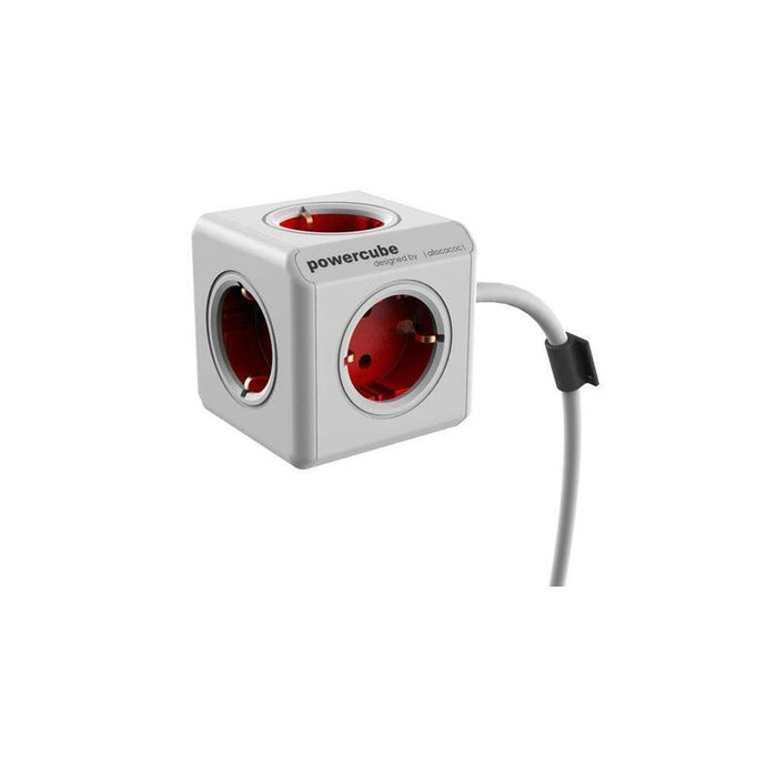 Allocacoc Powercube Extended Unidad De Distribución De Potencia Conectores De Salida: 5 (Cee 7/4) 1.5 M Cable Rojo