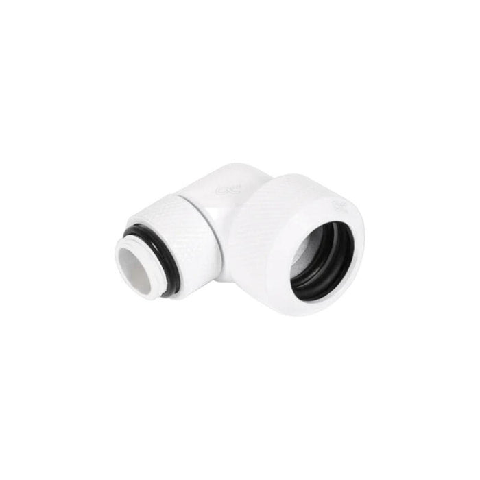 Alphacool Eiszapfen 16mm Hardtube Boquilla Atornillable 90° Giratorio G1/4 - Blanco, Conexión Blanco 17621
