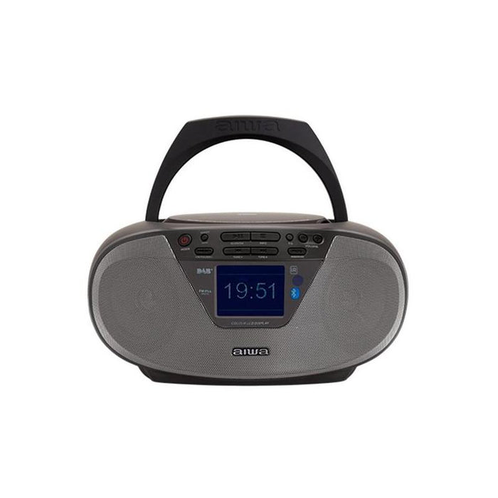 Altavoces Bluetooth 5.0 Con Lector De Cd Mp3 Y Usb Aiwa Boombox Bbtu-500dab/Bk Negro 6w Rms Entrada Aux
