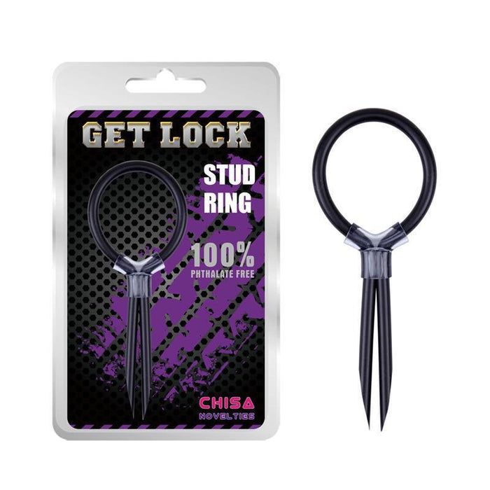 Anillo Para El Pene Ajustable Stud Silicona Negro