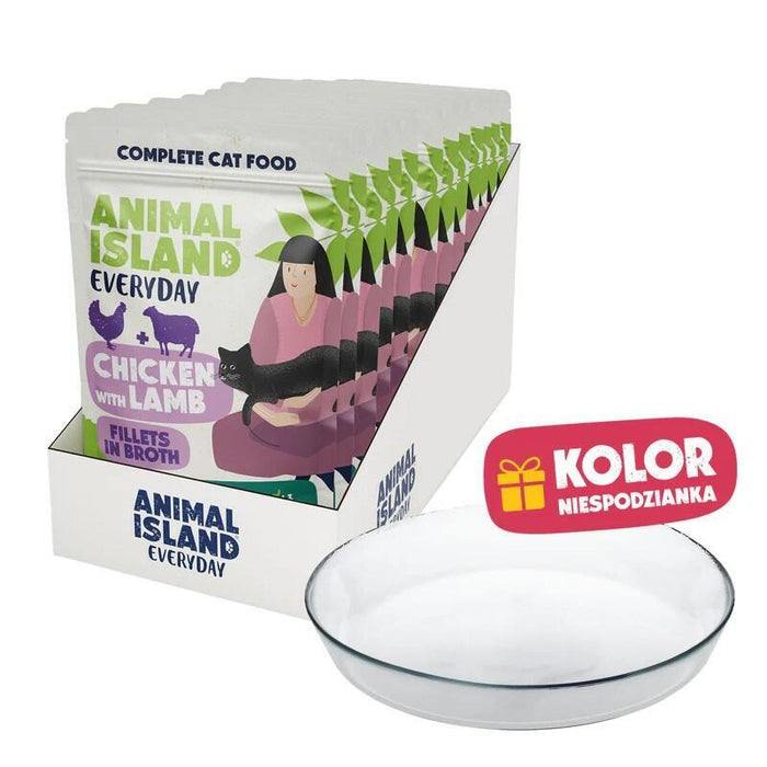 Animal Island Kurczak Z Jagniecina 12x85g+Talerzyk