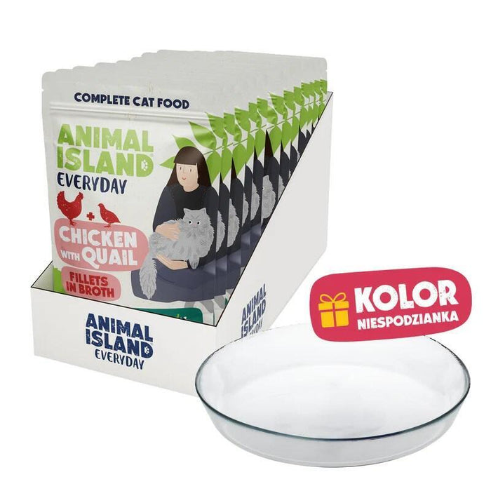 Animal Island Kurczak Z Przepiórka 12x85g+Talerzyk
