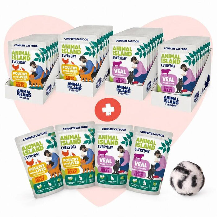 Animal Island Love Box Fileciki W Galarecie Mix Smaków 48szt + Juguete