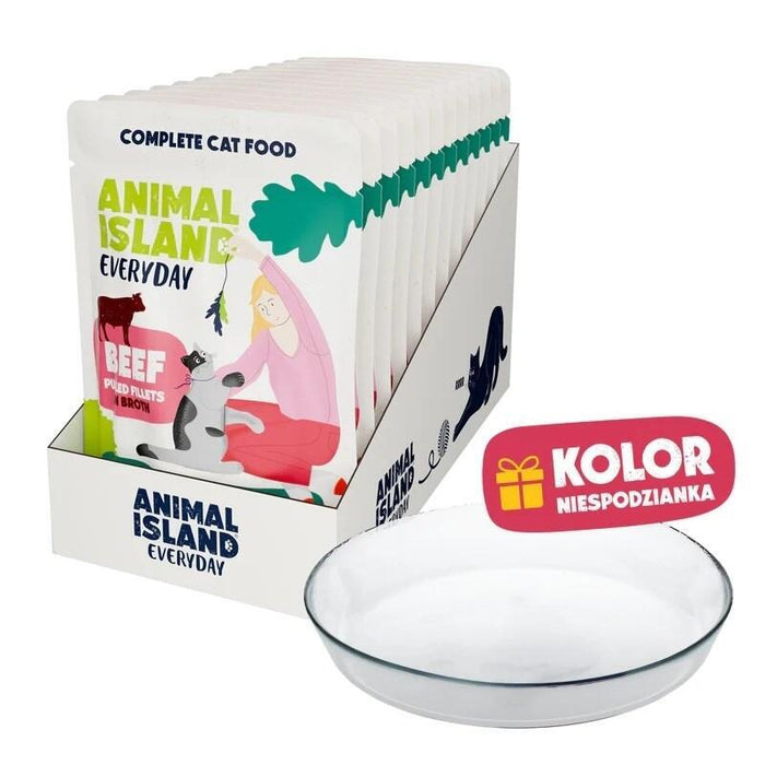 Animal Island Wolowina W Filecie 12x85g+Talerzyk
