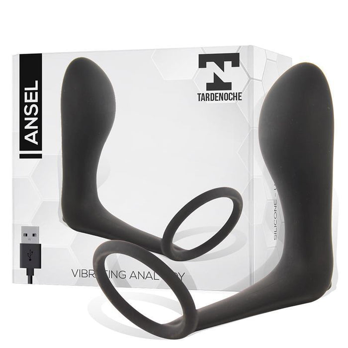 Ansel Plug Anal Con Vibración Y Anillo Usb Silicona