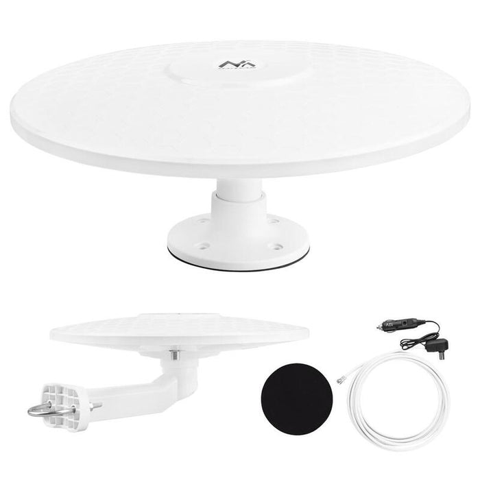 Antena Omnidireccional Maclean Dvb-T/T2 Hevc, Activa, Camper, 12v, Mctv-103
