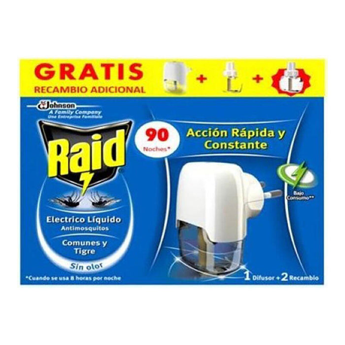 Aparato Difusor Líquido Antimosquito + 2 Recambios De 45 Noches