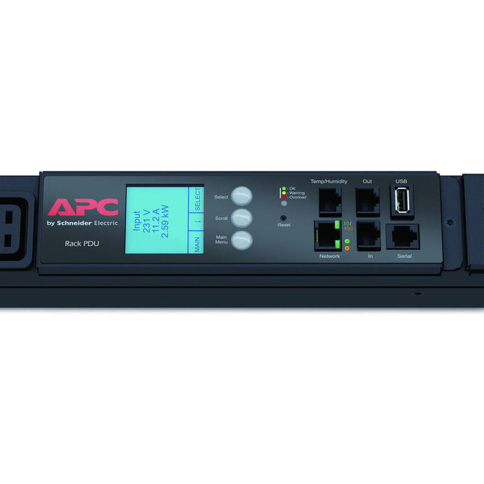 Apc Metered Rack Pdu Unidad De Distribución De Potencia (Montaje En Bastidor) Ca 400 V Trifásico Ethernet Rs-232 Usb Input: Iec 60309 32a Conectores De Salida: 42 0u Negro Para P/N: Smx1500rm2ucnc Smx2kr2ux145 Smx3kr2uncx145 Smx750c