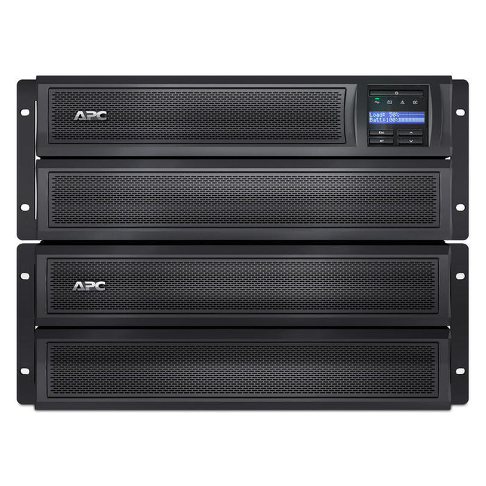 Apc Smart-Ups X 3000 Rack/Tower Lcd Ups (Montaje En Rack / Externo) Ca 230 V 2700 Vatios 3000 Va Ethernet 10/100 Rs-232 Usb Conectores De Salida: 12 4u Negro Con Apc Ups Network Management Card Ap9631 Extensión De Garantía Disponible W