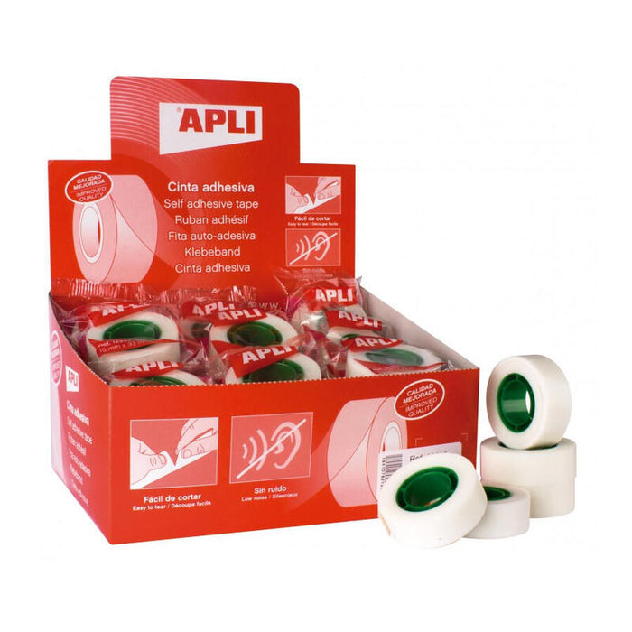Apli Cinta Adhesiva Invisible Rollo 19mm X 33m Pack -35u-