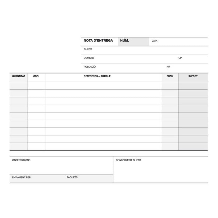Apli Talonario Entrega 1/4 Apaisado Duplicado A-49 - Formato Apaisado - Duplicado - Numeracion Secuencial - Papel Autocopiativo - Color Blanco