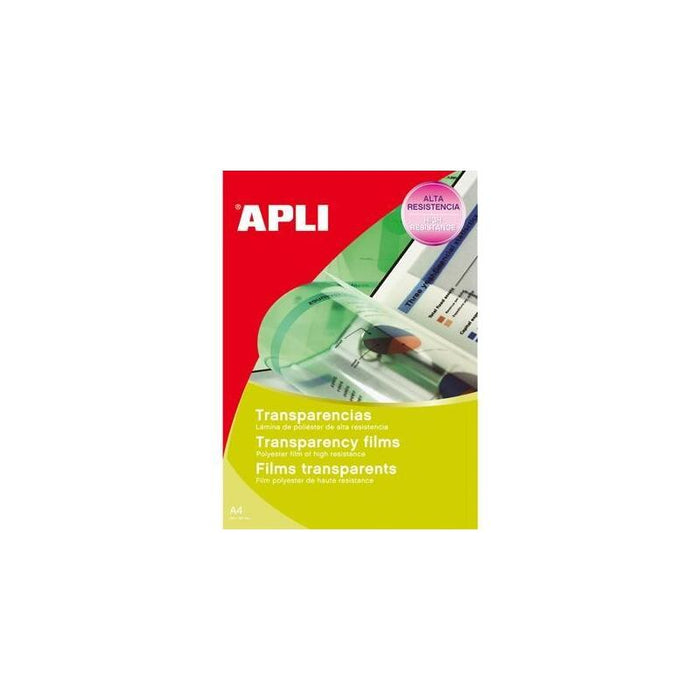 Apli Transparencias Sin Banda Para Inket A4 100 Micras 100 Hojas