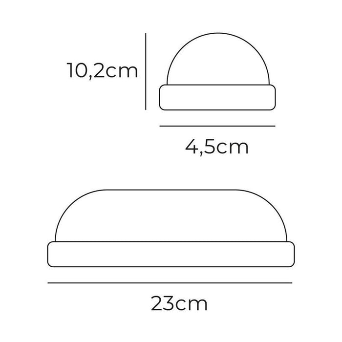 Aplique Oval Led 18w 1820lm 4.000k 23x4,5x10,2cm Edm