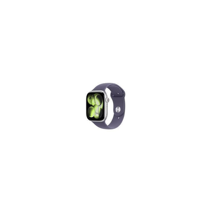 Apple Watch Series 11 Gps 46mm Silver Aluminium Case With Purple Fog Sport Band S/M Mev94wf/A