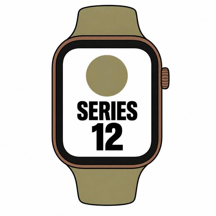 Apple Watch Series 12 Gps 46mm Bronce Oscuro Correa Deportiva Verde Oliva (S M)
