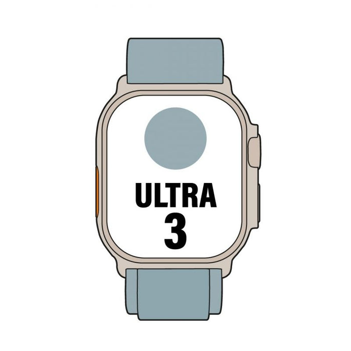 Apple Watch Ultra 3 Gps Cellular 49mm Caja De Titanio Natural Correa Loop Alpine Azul Claro M