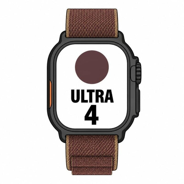 Apple Watch Ultra 4 Gps 49mm Caja De Titanio Negro Correa Loop Alpine Burdeos M