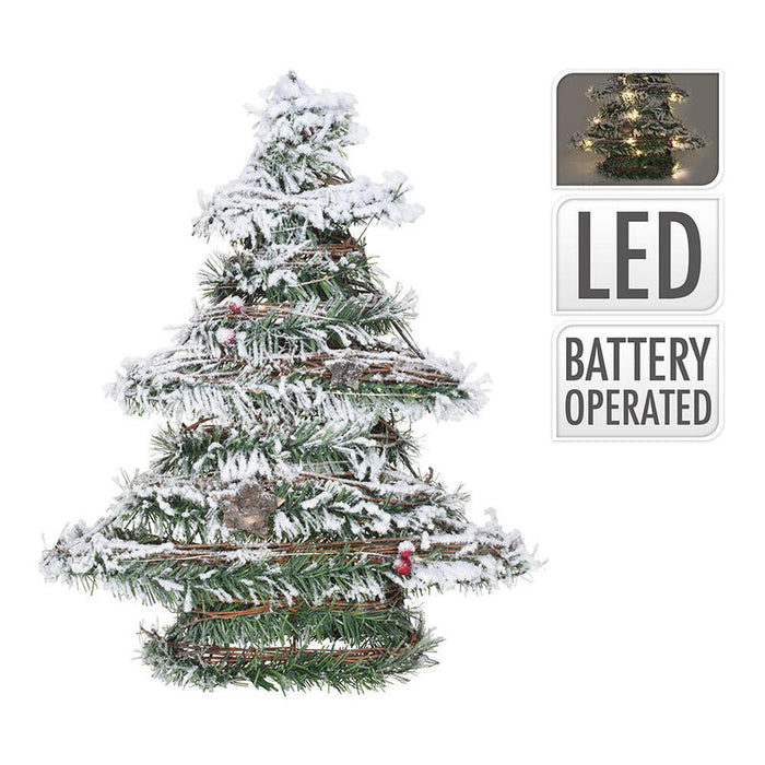 Arbol De Navidad De Rattan Con Leds 40cm