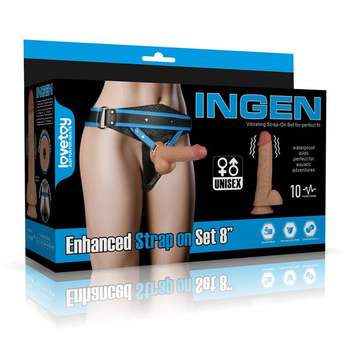 Arnés Con Dildo Con Vibración 8 Talla (Interno):Xs/S/M