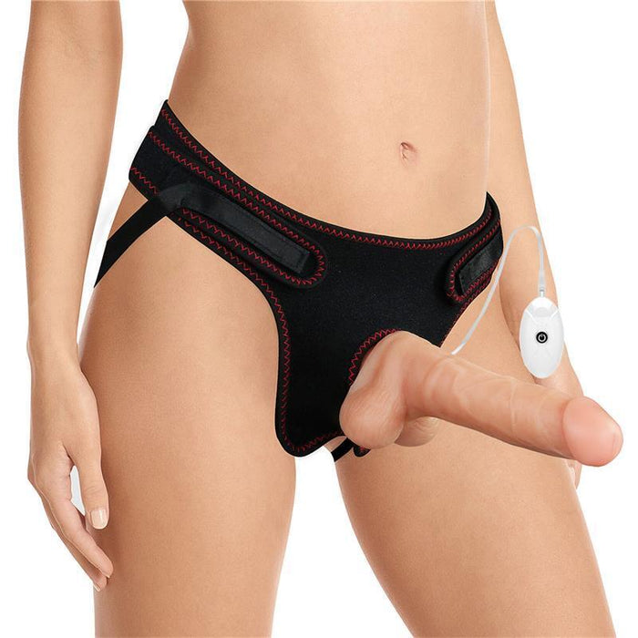 Arnés Con Dildo Con Vibración Y Control Remoto 7.5