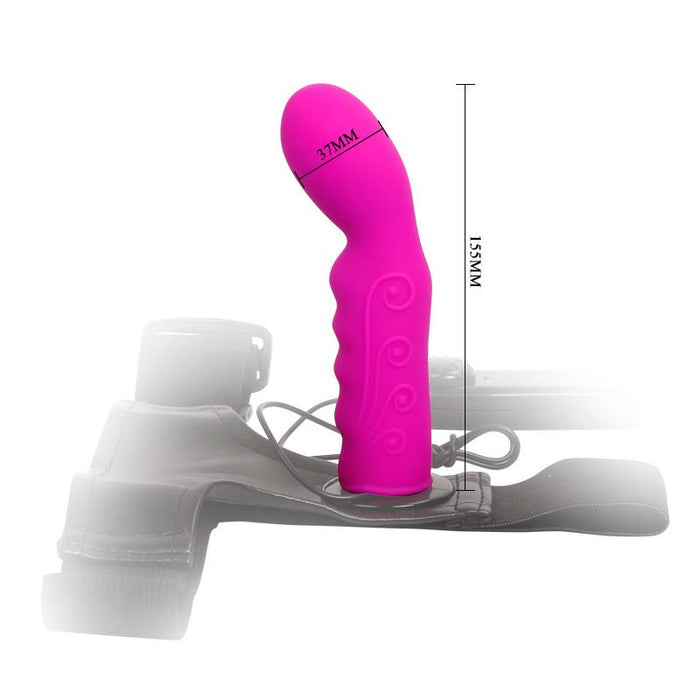 Arnés Con Dildo Púrpura 15.5 Cm
