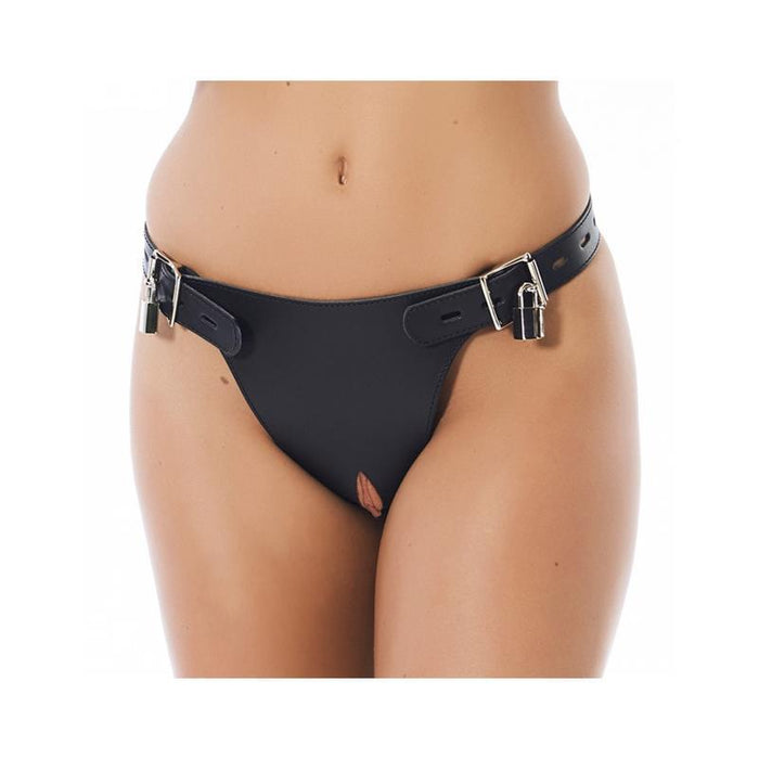 Arnés De Castidad De Cuero Ajustable Talla (Interno):M/L