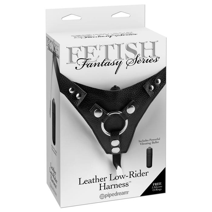 Fetish Fantasy Series Leather Low-Rider Harness-Bl